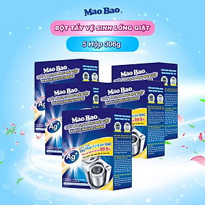 Combo 05 hộp CLS lồng máy giặt 300g Ag+