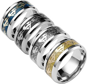 Nhẫn nam titan mặt kim cương