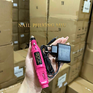 Máy Mài Mini Cầm Tay Làm Nail Tặng Kèm 6 Đầu Mài Tiện Lợi, Mài Móng Tốc Độ 3000 Vòng/Phút, Điều Chỉnh 0-240V, Chà Gót Chân Nữ Women