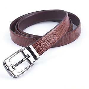 Thắt Lưng Nữ Da Thật Vân Cá Sấu Huy Hoàng HT5122 - Nâu