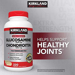 Glucosamine 1500mg Chondroitin 1200mg Kirkland Signature Mỹ- Giảm các triệu chứng đau nhức xương khớp hiệu quả - QuaTangMe Extaste