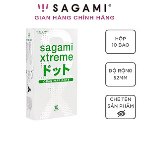 Bao cao su Sagami White box - Có gai - Hộp 10 chiếc
