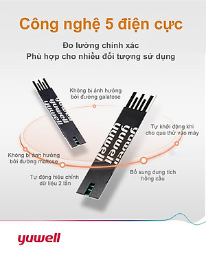 Bộ test 50 kim + 50 que thử đường huyết YUWELL dùng cho máy đo đường huyết Yuwell Accusure 710 chính hãng