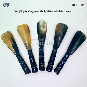 Đón giày bằng sừng tay cầm đốt trúc VIP (Dài 20cm) DGH912 - Chuyên dụng cho giày cao cấp - Cho giày Nam & Nữ - Product of HAHANCO