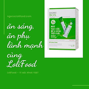 Bột Ngũ Cốc Lovifood Bữa Sáng Tiện Lợi (20 gói x 18g) - Thay Thế Bữa Ăn, Giảm Nguy Cơ Mắc Bệnh Tiểu Đường, Chống Oxy Hóa, Tốt Cho Tim Mạch, Bổ Sung Nội Tiết Tố, Đẹp Da - Thơm Ngon, Dễ Uống - Người Tập Gym và Yoga, Ăn Kiêng, Ăn Chay, Tiểu Đường, Tim Mạch