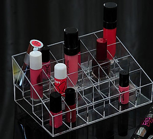 Khay Đựng Son , Đồ Trang Điểm 24 Ô Bằng Mica Chắc Chắn - PaKaSa