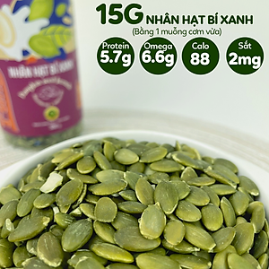 Hạt Bí Xanh Tách Vỏ Nhập Khẩu Mỹ Pams 300g/hũ, Nhân To, Dày Cơm, Giòn Bùi, Thích Hợp Ăn Vặt, Ăn Kiêng, Dinh Dưỡng Mẹ Bầu