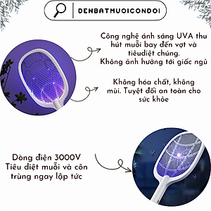 Vợt Muỗi Thông Minh Tự Động Bắt Muỗi Đa Năng 2 Trong 1 Tích Hợp Đèn Led Mã WD947  Loại Tốt, Hàng Chính Hãng