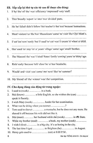 Sách Bài Tập Tiếng Anh Lớp 9 ( Có Đáp Án )