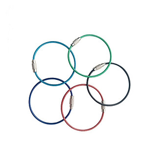COMBO 5 MÓC KHÓA VÒNG DÂY THÉP KHÔNG GỈ ( ĐỦ MÀU )