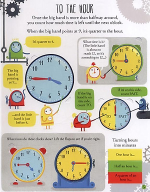 Sách Usborne Lift-the-Flap Telling the Time