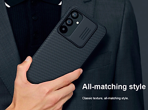 Ốp lưng cho Samsung Galaxy S23 FE bảo vệ camera chống sốc hiệu Nillkin Camshield có khung & nắp đậy bảo vệ Camera - Hàng nhập khẩu