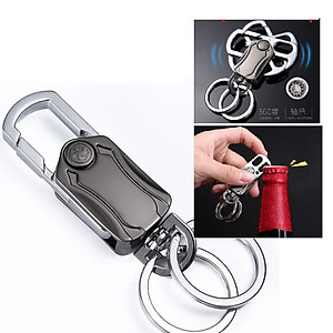 Móc khoá kim loại gắn chìa khoá ô tô, xe máy móc đĩa quần kiêm dụng cụ khui mở nắp chai - Henrysa