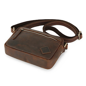 Túi đeo chéo nam DA BÒ THẬT – BEE GEE DCN9343