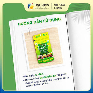 Viên uống chống hấp thụ Calories Burn FINE JAPAN hạn chế hấp thụ tinh bột & chất béo gói 150 viên (30 ngày)