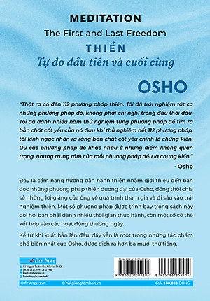Sách Osho - Thiền: Tự Do Đầu Tiên Và Cuối Cùng