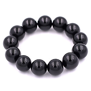 Vòng tay chuỗi hạt đá thạch anh Đen 16 ly 13 hạt