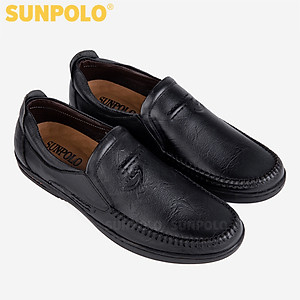 Giày Lười Nam Da Bò SUNPOLO SU4016 (Đen, Nâu)