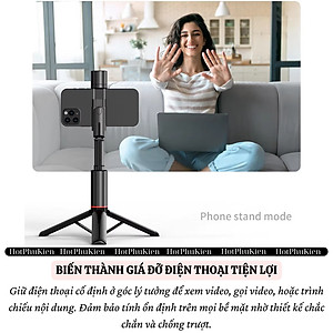 Gậy chụp ảnh selfie 3 chân hiệu HOTCASE WIWU Sharp Film remote bluetooth Xoay 360 độ có đèn flash tích hợp tripod, gập gọn, pin sạc type C, đèn trợ sáng Phụ Kiện - Hàng nhập khẩu