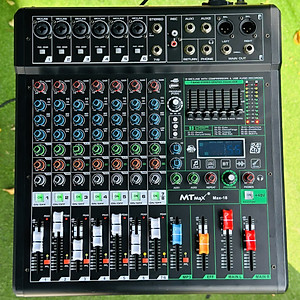 Mixer MTMAX MAX18 – 6 Dường Line Tích Hợp Nguồn 48V, 99 Hiệu Ứng DSP, Hát Livestream, Thu Âm, Karaoke Với Dàn Âm Thanh Gia Đình Hàng Chính Hãng