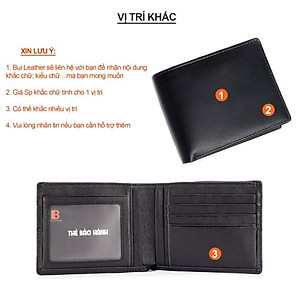 Ví nam da bò khắc tên theo yêu cầu V101K - Bụi leather