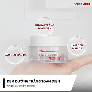 Kem Dưỡng Trắng Da Cấp Ẩm Đa Tầng Angel's Liquid 7 Day Whitening Program Glutathione 700 V-Cream 50ml