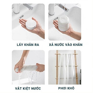 Khăn tắm nén du lịch (70x140cm) bằng cotton thấm hút tốt, dùng một lần tiện lợi - Chính hãng MINIIN 