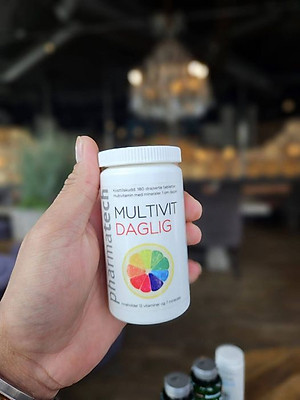[Loại tốt] Thực phẩm bảo vệ sức khỏe Multivit Daglig, hỗ trợ bổ sung 12 vitamin và 7 khoáng chất Na Uy, lọ 180 viên