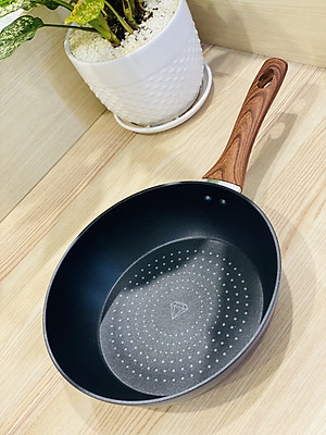 Chảo Sâu Lòng NAG2653 Đáy Từ 5 Lớp Chống Dính Vung Kính Siêu Bền Nagakawa (26cm) - Dùng Trên Mọi Loại Bếp - Hàng Chính Hãng