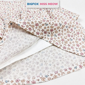 Set bộ cotton bé gái Bigfox Miss Meow size đại cộc tay mix chân váy hè cỡ 3,6,9,11 tuổi 30kg 40kg