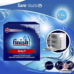 Muối rửa chén bát Finish 4kg kèm túi zip 