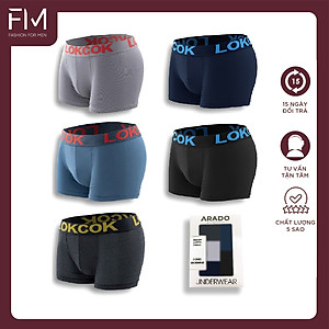 Combo 5 quần sịp boxer chất cotton mềm mịn, thoải mái, nhiều màu - FORMEN SHOP - FMCB5QS007