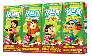Thùng 48 Hộp Sữa SoCola Lúa Mạch KUN 180ml/hộp