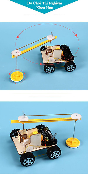 Đồ Chơi Lắp Ráp Robot Lau Nhà, Đồ Chơi Gỗ Xe Oto Quét Dọn, Đồ Chơi Khoa Học Tự Làm J-50 DIY Wood Steam - Chính Hãng BABYBOSS + Tặng Kèm 01 Tranh Ghép Bằng Gỗ