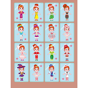 Đồ Chơi Cho Bé Gái, Đồ Chơi Ghép Hình Nam Châm Nhà Thiết Kế Thời Trang, Quà Sinh Nhật, Đồ Chơi Giáo Dục Phát Triển Trí Não Cho Bé