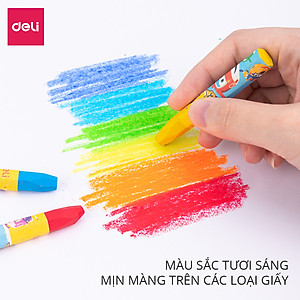 Bút sáp dầu Super Wings x Deli – thân lục giác – 12/18/24 màu - EC009-12 /EC009-18/ EC009-24
