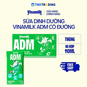 Sữa dinh dưỡng Vinamilk ADM Có Đường - Thùng 48 hộp 110ml