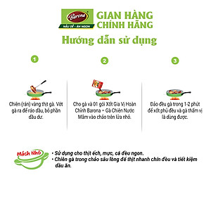 Combo 3 gói Xốt Gia vị hoàn chỉnh Barona - Gà Chiên Nước Mắm 80gr