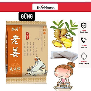 Túi 100 Gói Ngâm Chân Thảo Dược Gừng, Đương Quy, Nghệ Tay, Ngải Cứu Giúp Lưu Thông Máu, Giảm Đau Mỏi