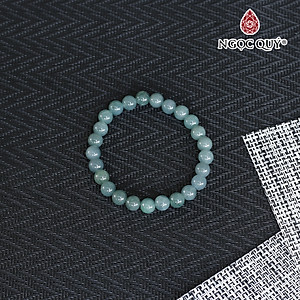 Vòng tay lam ngọc 7mm mệnh thủy, mộc - Ngoc Quý Gemstones