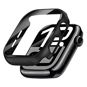 Ốp Case PC Mặt Kính Cường Lực cho Apple Watch Series 10 Size 42mm/46mm - Hàng Chính Hãng