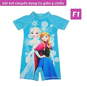 Đồ bơi liền thân cho be gái hình Elsa từ 10-22kg - vải chuyên dụng - thun 4 chiều- Kiến Lửa