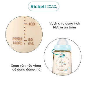 Bình sữa RICHELL Hanaemi Nhật Bản PPSU và Thủy tinh | Baby