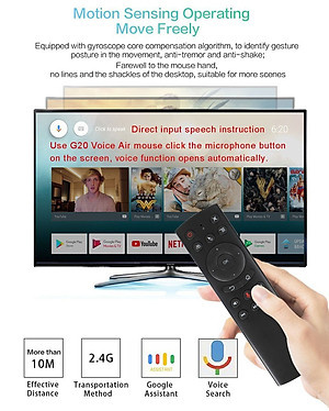 Chuột bay g20s có chức năng điều khiển giọng nói và cử chỉ tay người dùng có tem gyroscope G20s voice - Hàng Nhập Khẩu