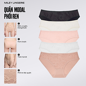 Hộp Quà Combo 5 Quần Lót Nữ Modal Phối Ren Trước Remix FCM-04- Màu ngẫu nhiên