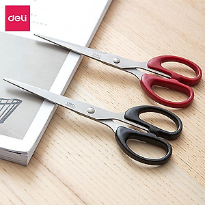 Kéo Văn Phòng 175Mm Deli - Đen/Đỏ - 1 Chiếc - E6009