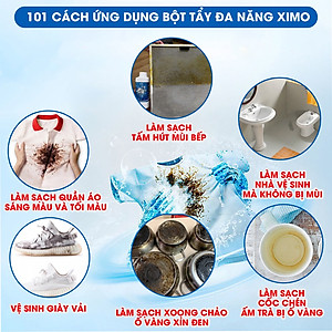 Bột Tẩy Đa Năng Ximo OxiClean,Thuốc Tẩy Sạch Vết Bẩn,Vết Ố Vàng Quần Áo Trắng, Quần Áo Màu CLEANTOP