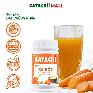 Bột Cà Rốt Nguyên Chất SATACHI – 100% cà rốt tự nhiên, không đường – Hộp 418g