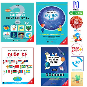 Combo Ehon Nhật Bản Cuốn Sách Tranh Đầu Tiên Về Những Điều Kỳ Lạ+Cuốn Sách Tranh Đầu Tiên Về Quốc Kỳ +Cuốn Sách Tranh Đầu Tiên Về Bầu Trời Sao Và Cuốn Sách Tranh Về Du Hành Vũ Trụ( tặng kèm sổ tay)