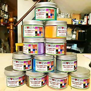 Bột camay nhũ ánh kim pha Epoxy Resin màu XANH NGỌC - PEARL GREEN 50g